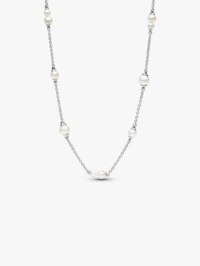 Pandora FINAL SALE - Treated Freshwater Cultured Pearl Station Chain Necklace